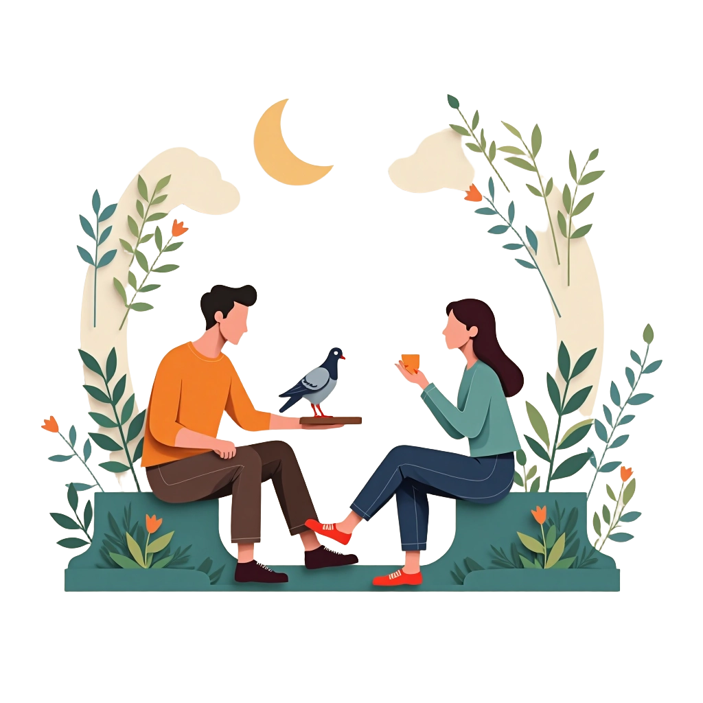 Moonlit Conversation